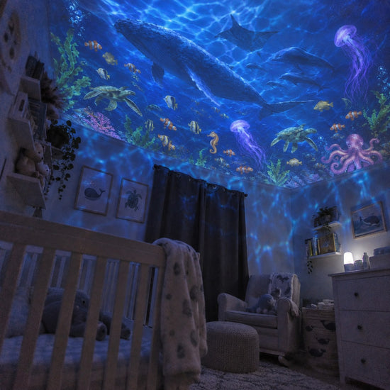 OceanGlow projection in a nursery